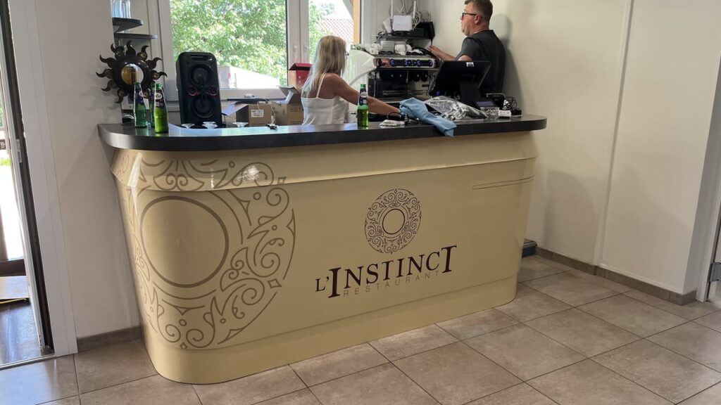 Habillage de banque d'accueil